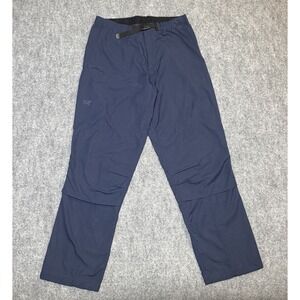 VTG Arc'teryx Men Medium 31" Hiking Pants Nylon Belted Soft Shell Navy Outdoor